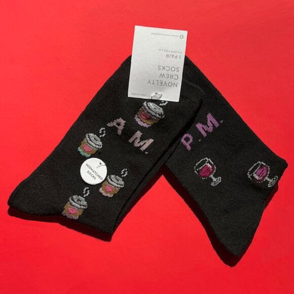 AM Coffee PM Wine Socks - Picture 5 of 5